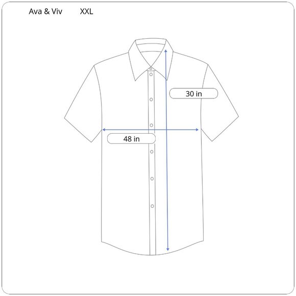 Ava & Viv Womens Plus Size Black & Tan Abstract Button-Front Shirt Size XXL - Picture 12 of 15